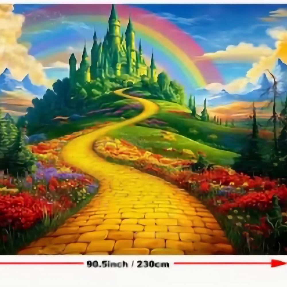 Colorful Wizard Of Oz Landscape Tapestry Backdrop